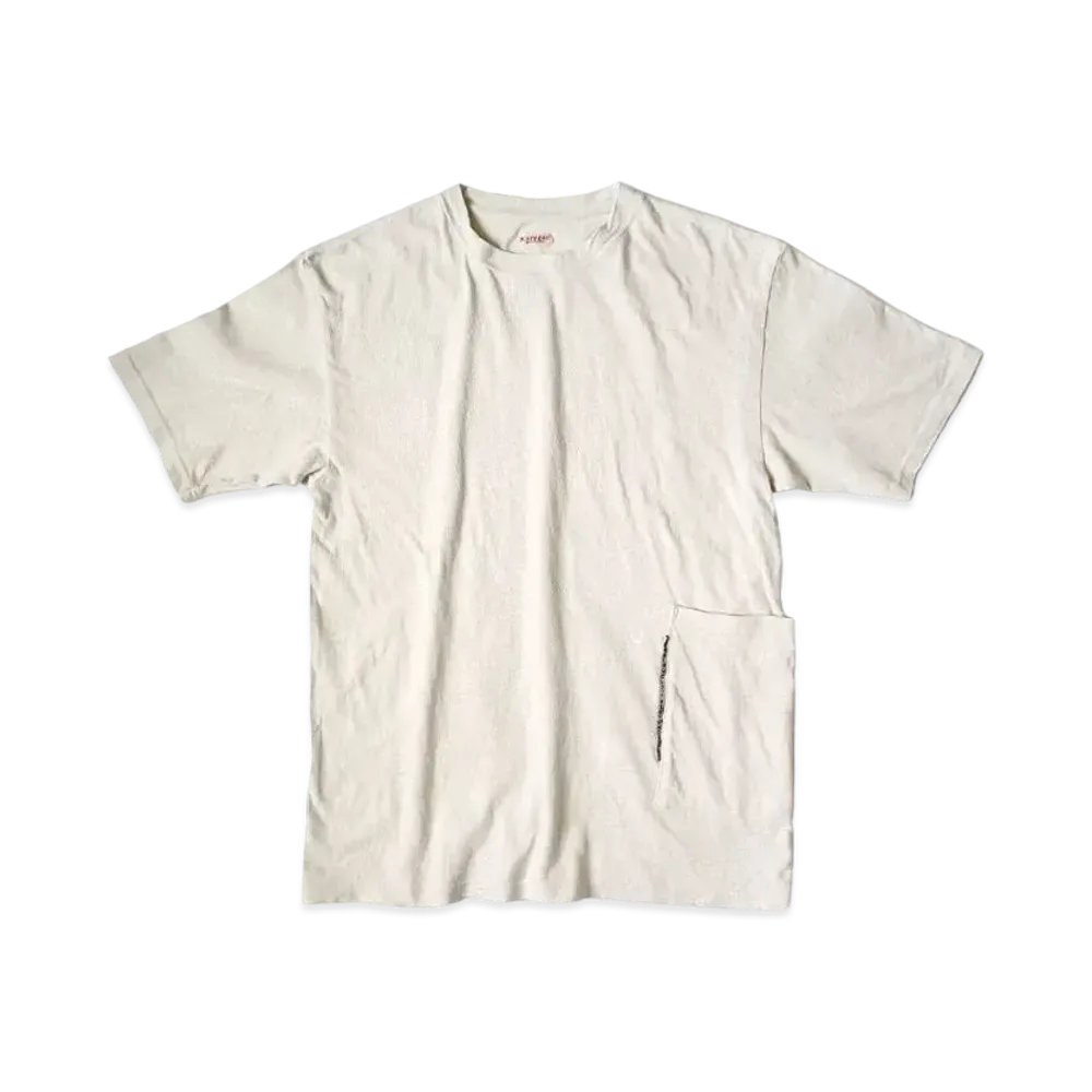 KAPITAL Gauze India Biscuit Pocket Tee "Ivory"