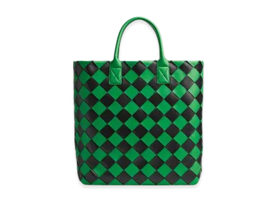 Bottega Veneta Maxi Intreccio Tote "Grass/Black"