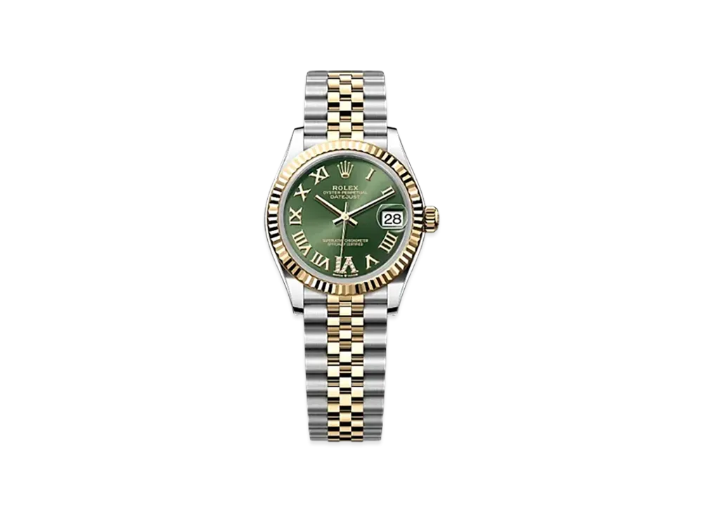 ROLEX Datejust 31mm Oystersteel & Yellow Gold 278273 "Olive Green"