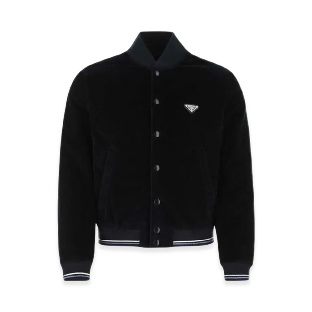 PRADA Corduroy Blouson Jacket "Blue"