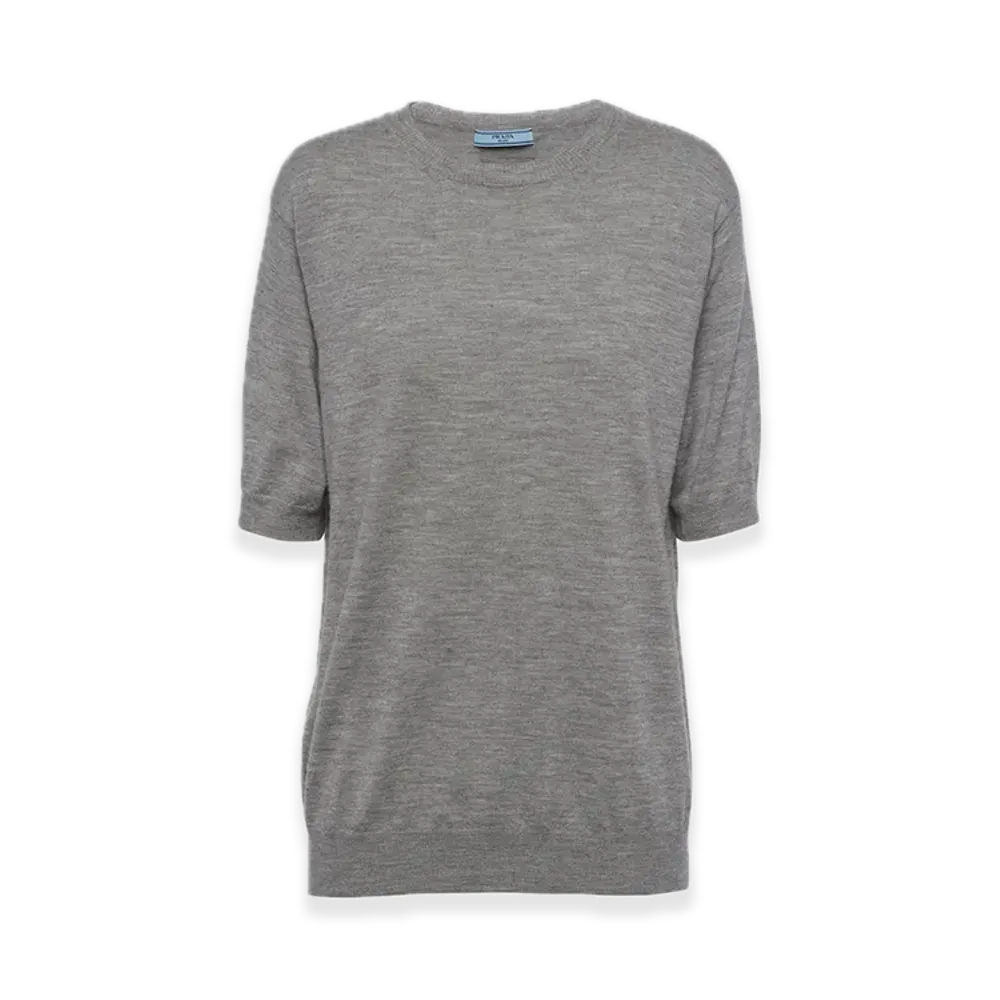 PRADA Cashmere Crewneck Sweater "Gray"