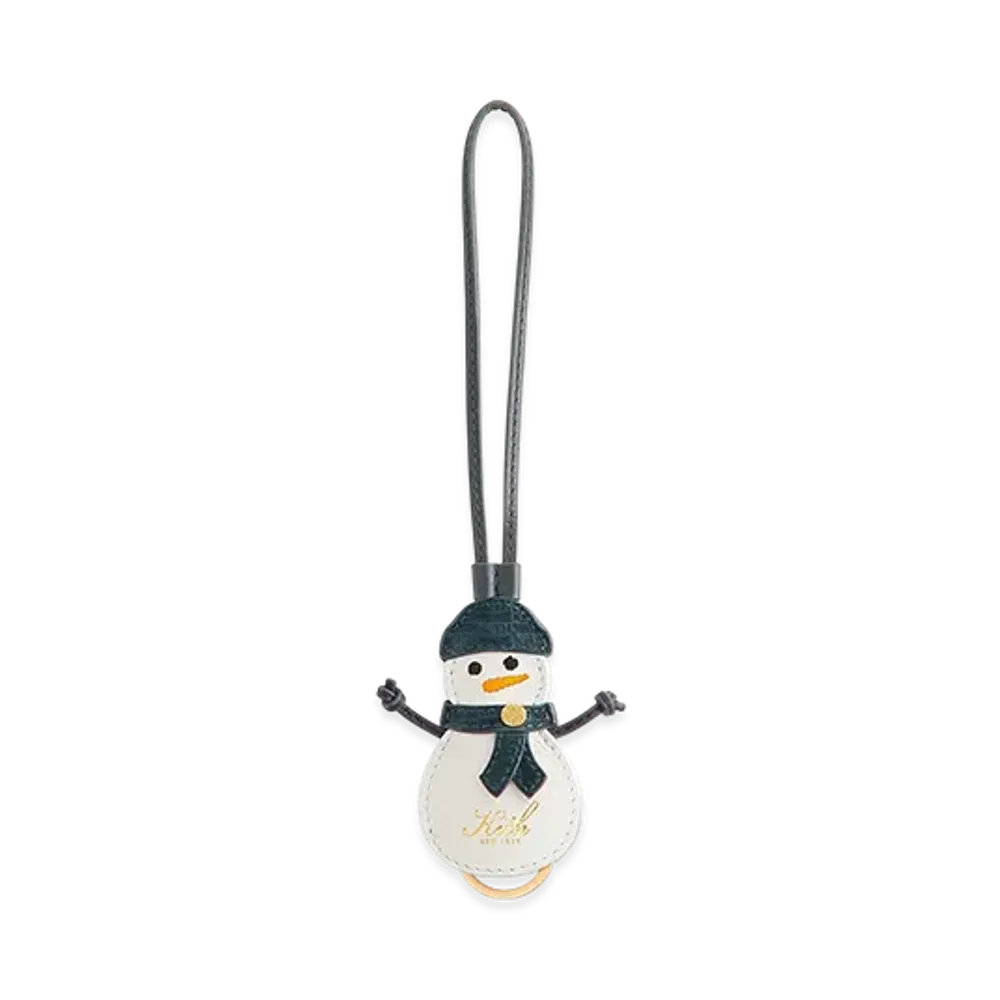 Kithmas Monogram Leather Snowman Bag Charm "Stadium"