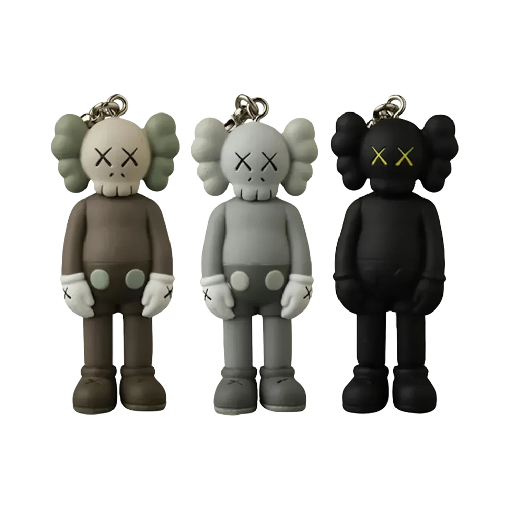 KAWS Tokyo First Companion Keychain (2021) Black/Brown/Grey Set