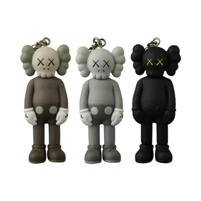 KAWS Tokyo First Companion Keychain (2021) Black/Brown/Grey Set