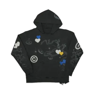 COIN PARKING DELIVERY Pine Tree Pattern Hoodie #9 "Black"