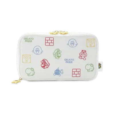 GELATO PIQUE x SUPER MARIO Assorted Pattern Gadget Pouch "Off White"