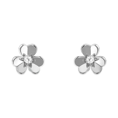 Van Cleef & Arpels Frivole earrings mini model "18K White gold/Diamond"