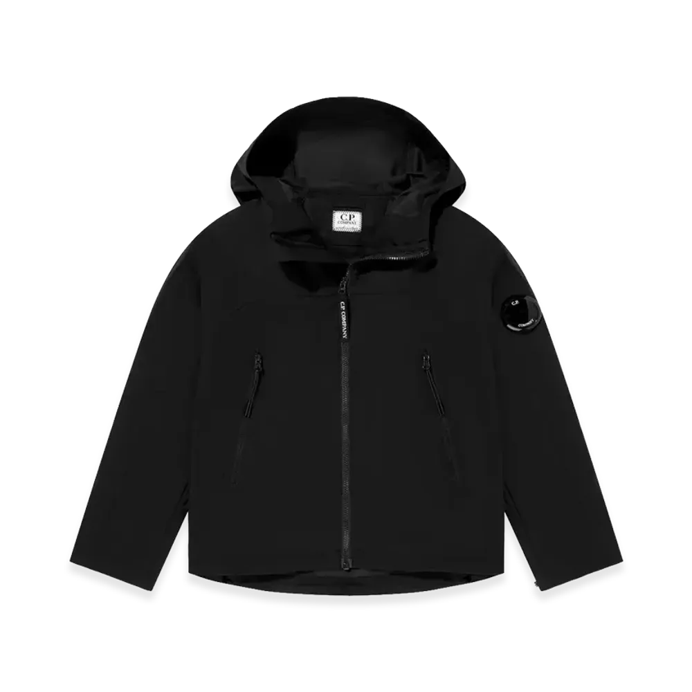 C.P. Company Kids Lens-Detail Hooded Zip-Up Jacket "Nero/Black"