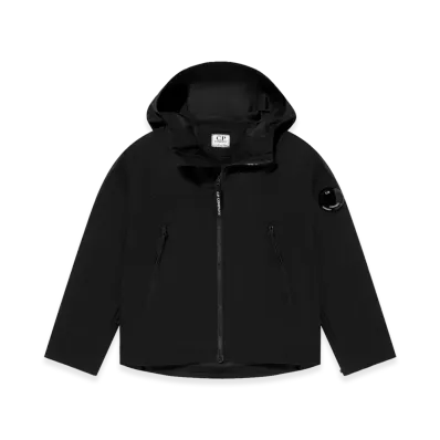 C.P. Company Kids Lens-Detail Hooded Zip-Up Jacket "Nero/Black"