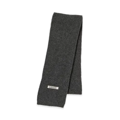 AURALEE Light Cashmere Knit Stole "Charcoal"