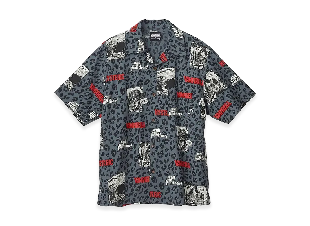 HYSTERIC GLAMOUR x Vampirella Open Collar Shirt "Gray"