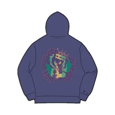 Supreme New World Order Hooded Sweatshirt "Washed Navy"