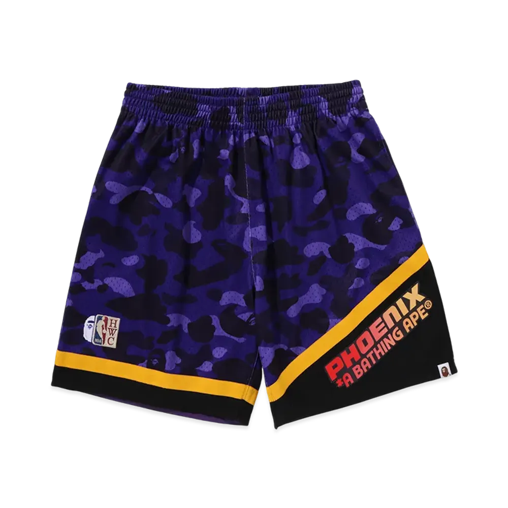 A BATHING APE x Mitchell & Ness x NBA Phoenix Suns Swingman Shorts "Purple"