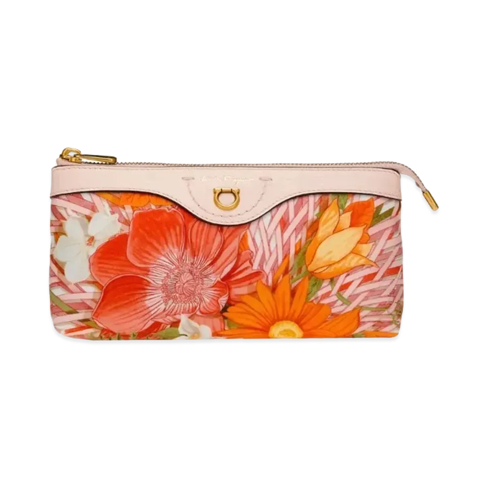 Salvatore Ferragamo Pouch "Vimini Red/Pink Lemonade"