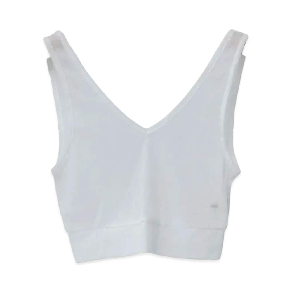Ernie Palo Sheer rib Bralette "White"