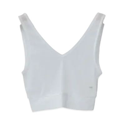 Ernie Palo Sheer rib Bralette "White"