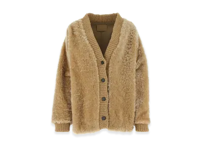 PRADA Women's Wool Blend Cardigan "Beige"
