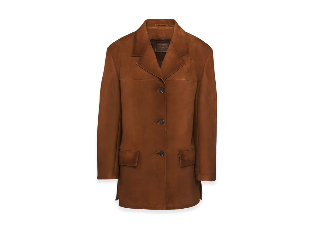 PRADA Women's Suede Jacket "Oak"