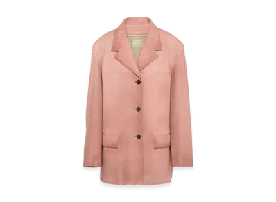 PRADA Women's Suede Jacket "Petal Pink"