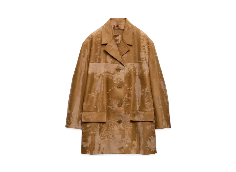 PRADA Women's Leather Coat "Camel"