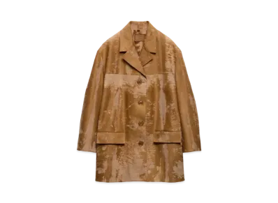 PRADA Women's Leather Coat "Camel"