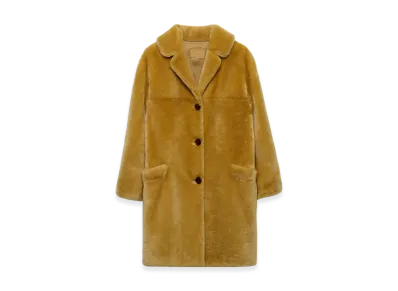 PRADA Women's Shearling Coat "Yellow"