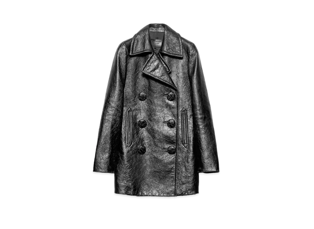 PRADA Women's Leather Coat "Black"