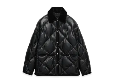 PRADA Women's Quilted Nappa Leather Caban "Black"