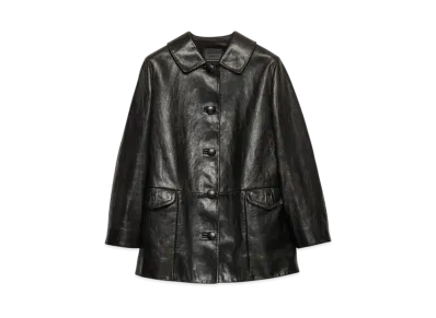PRADA Women's Leather Caban Jacket "Black"