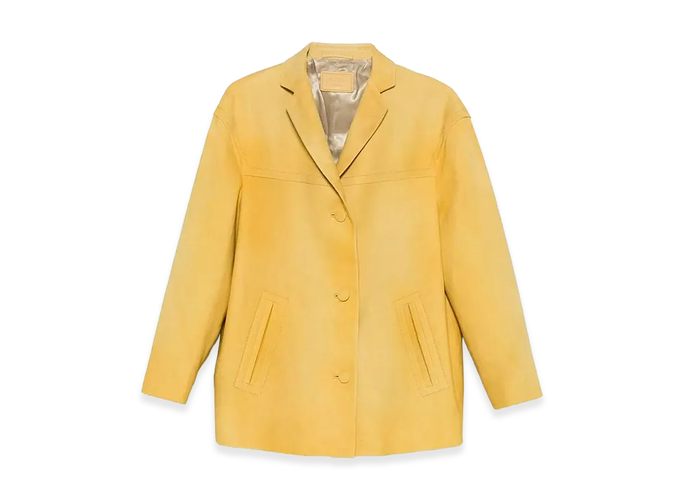 PRADA Wonen's Leather Jacket "Yellow"