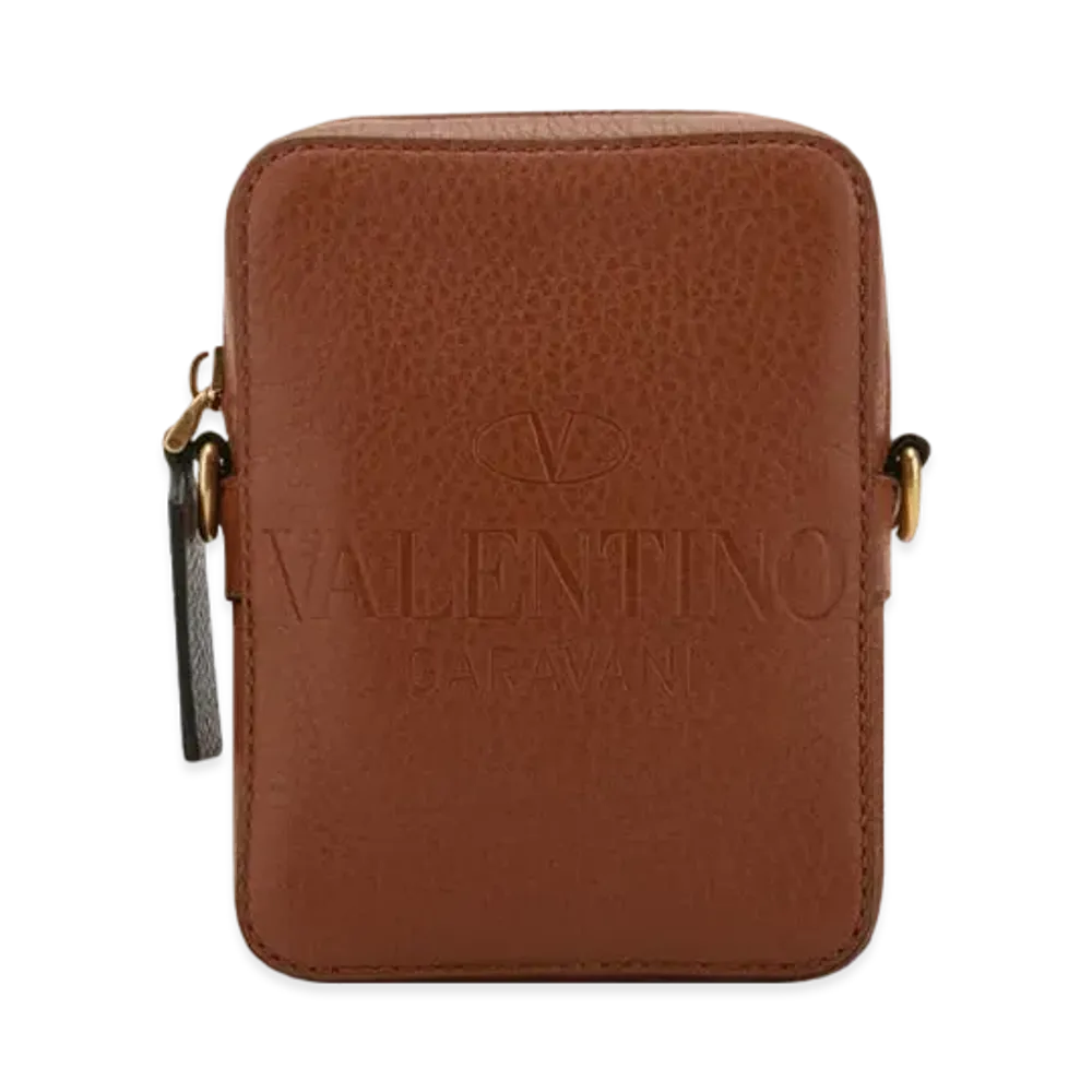 Valentino Valentino Garavani Identity Leather Crossbody Bag Small "Saddle Brown"