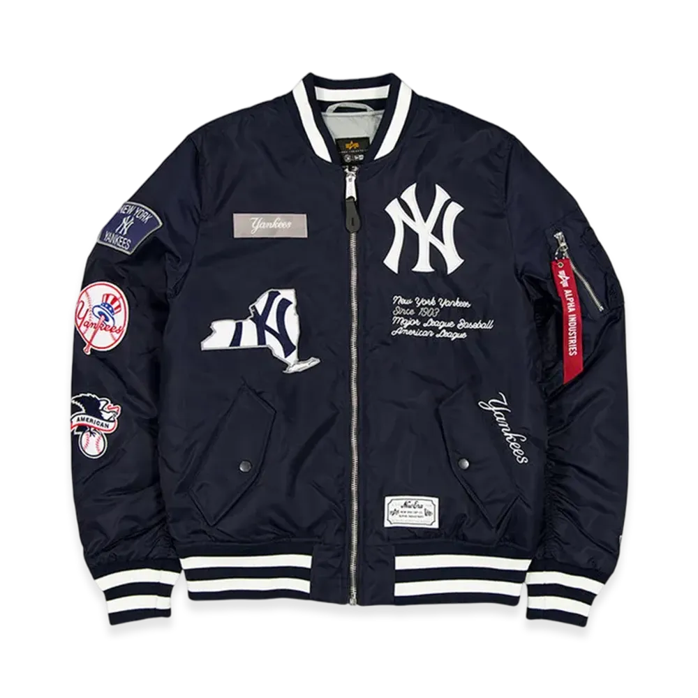 NEW ERA x MLB x Alpha Industries MA-1 Bomber Jacket New York Yankees "Navy"
