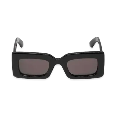 Alexander McQUEEN Bold Rectangular Sunglasses "Black/Smoke"