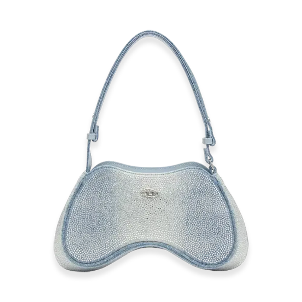 Diesel Play Shoulder Play-Shoulder Bag In Crystal Solarised Denim "Light Blue"