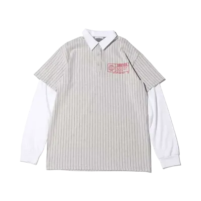 atmos pink Layered Style Collared Baseball Dress "Gray"