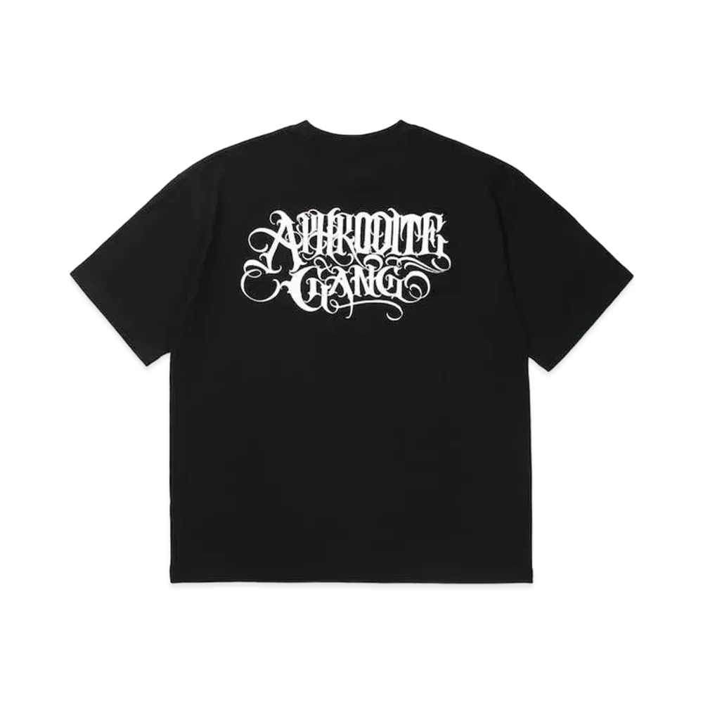 APHRODITEGANG Classic Logo S/S Tee (White Print) "Black"