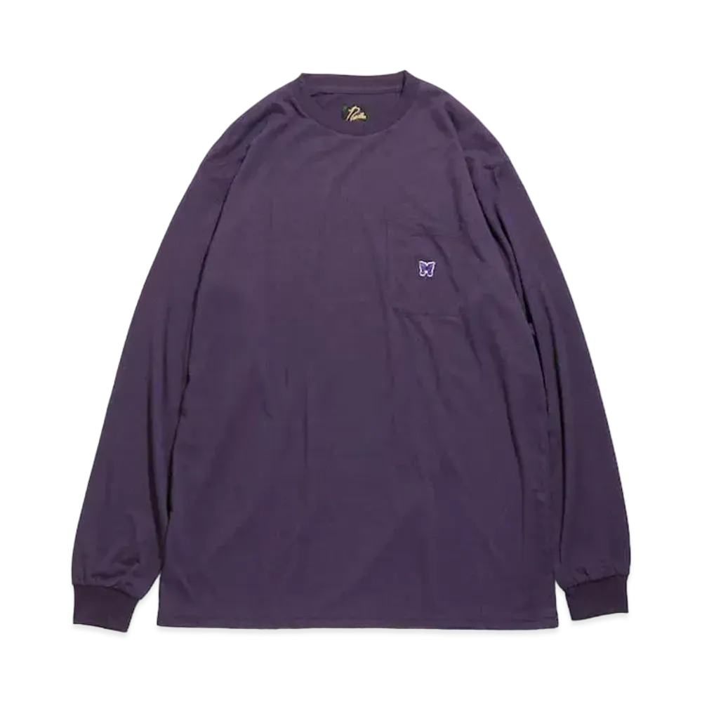 Needles L/S CREW NECK TEE - POLY JERSEY "Egg Plant"