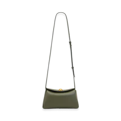 AMI PARIS Cow Leather Mini Carrousel Bag "Green"
