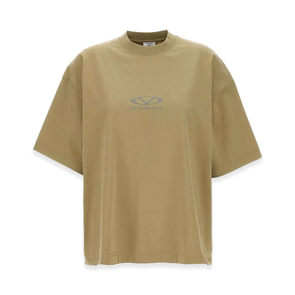 VETEMENTS Women's Oval Logo T-Shirt "Beige"