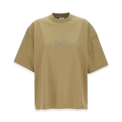 VETEMENTS Women's Oval Logo T-Shirt "Beige"