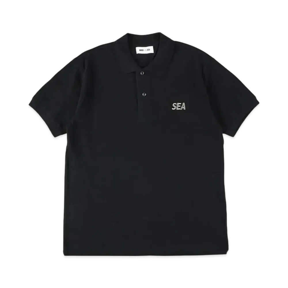 WIND AND SEA Sea CT Kanoko Polo Shirt Black