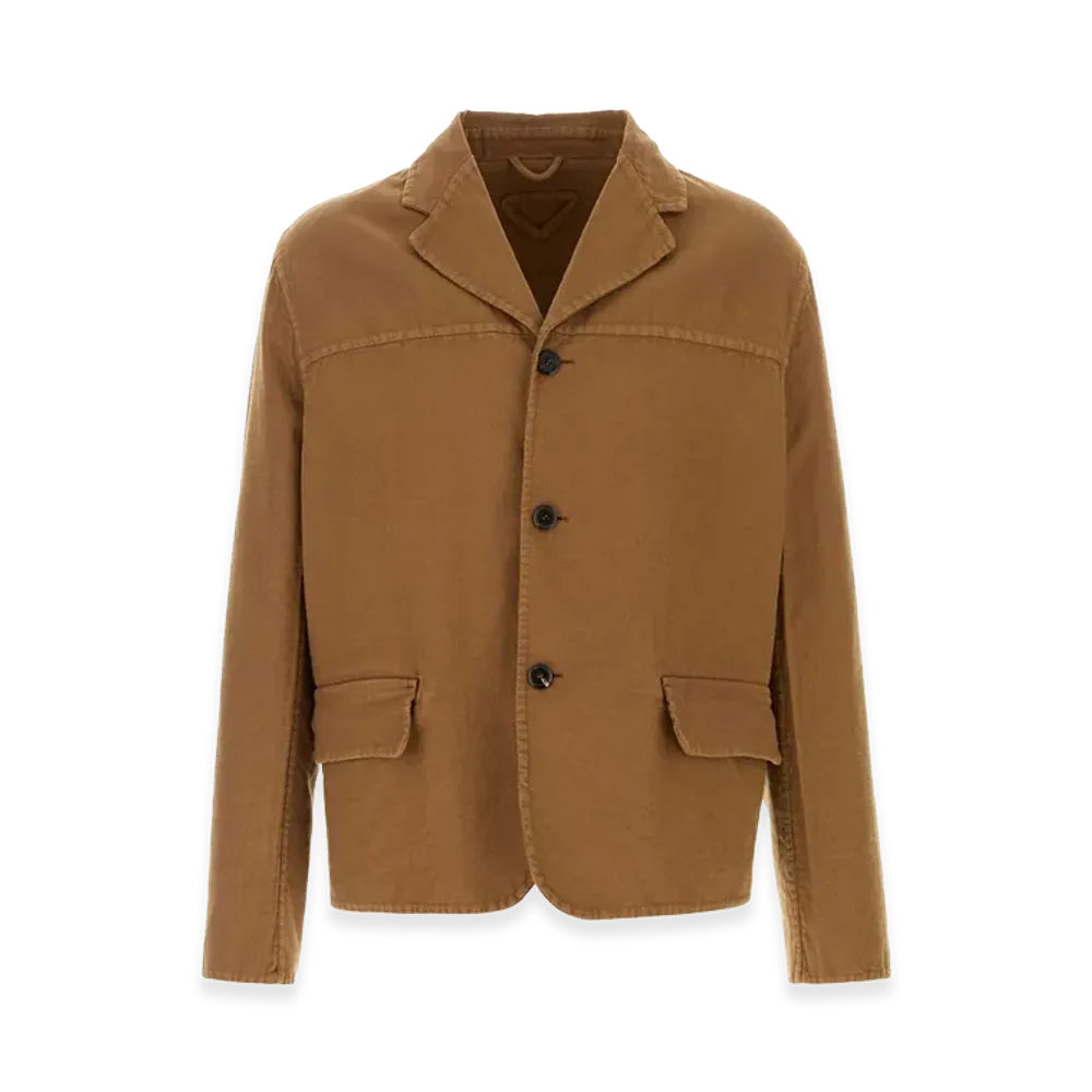 PRADA Biscuit Cotton Blazer "Camel"