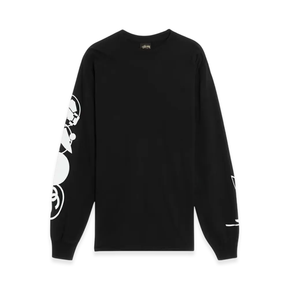 Stussy Stacked Pigment Dyed LS Tee "Black"