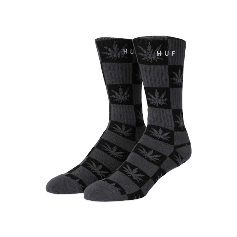 HUF Summer 24 Checkered Plantlife Socks "Black"