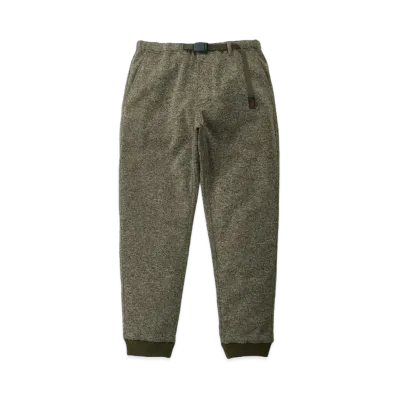 GRAMICCI Bonding Knit Fleece Narrow Rib Pant "Heather Olive"
