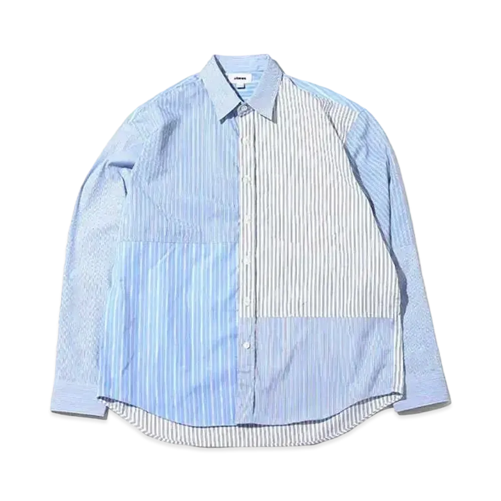 atmos Poplin Patchwork Shirt "Blue"