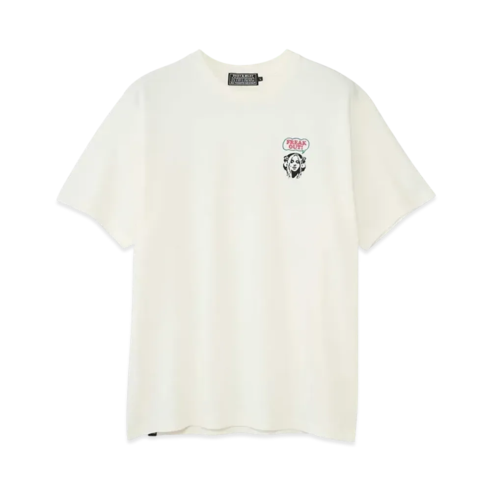 HYSTERIC GLAMOUR Freak Out Embroidery T-Shirt "White"