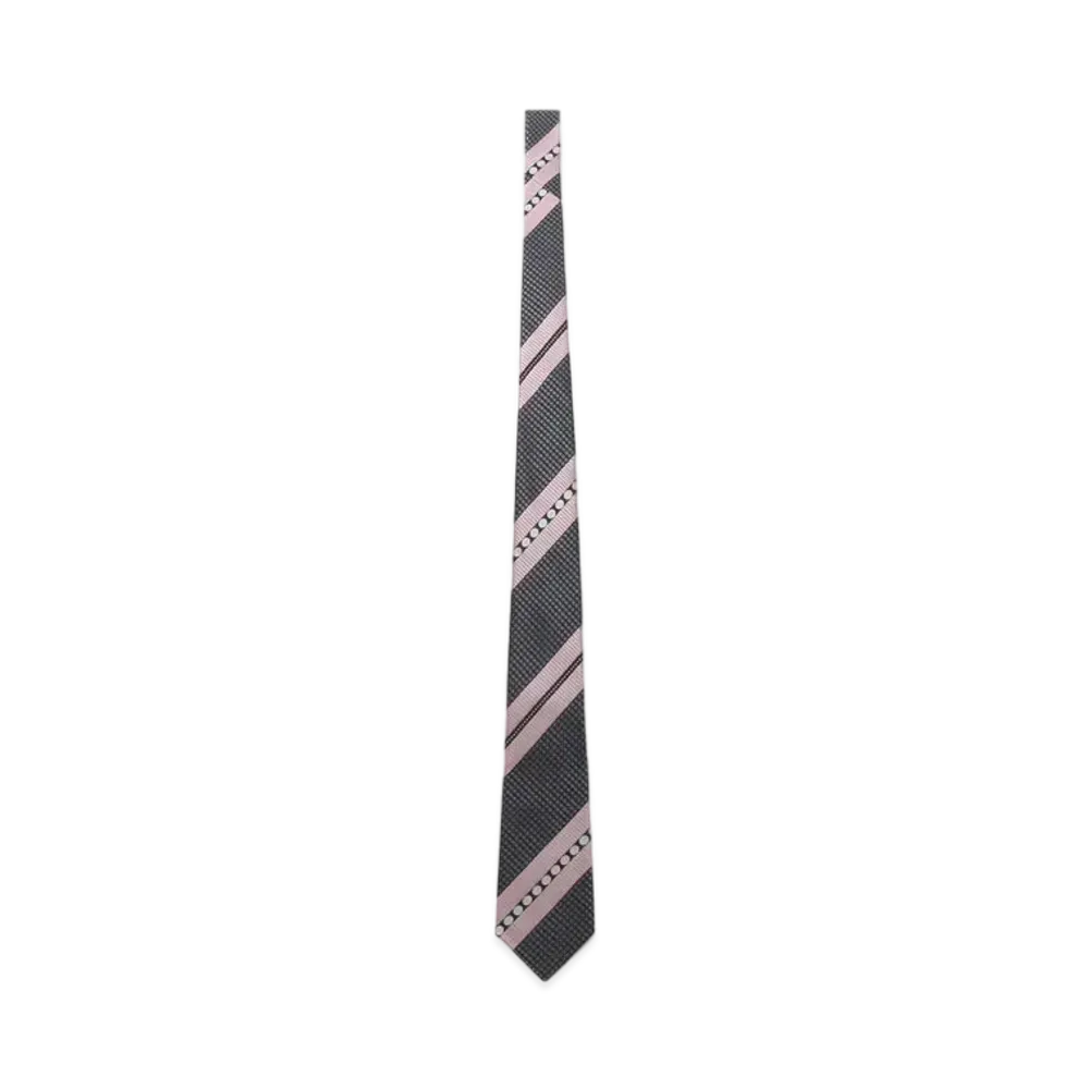 Yohji Yamamoto Pour Homme DOT STRIPE JQ DERBY TIE D "Gray"