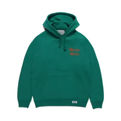 WACKO MARIA WASHED HEAVY WEIGHT PULL OVER HOODED SWEAT SHIRT "Green"