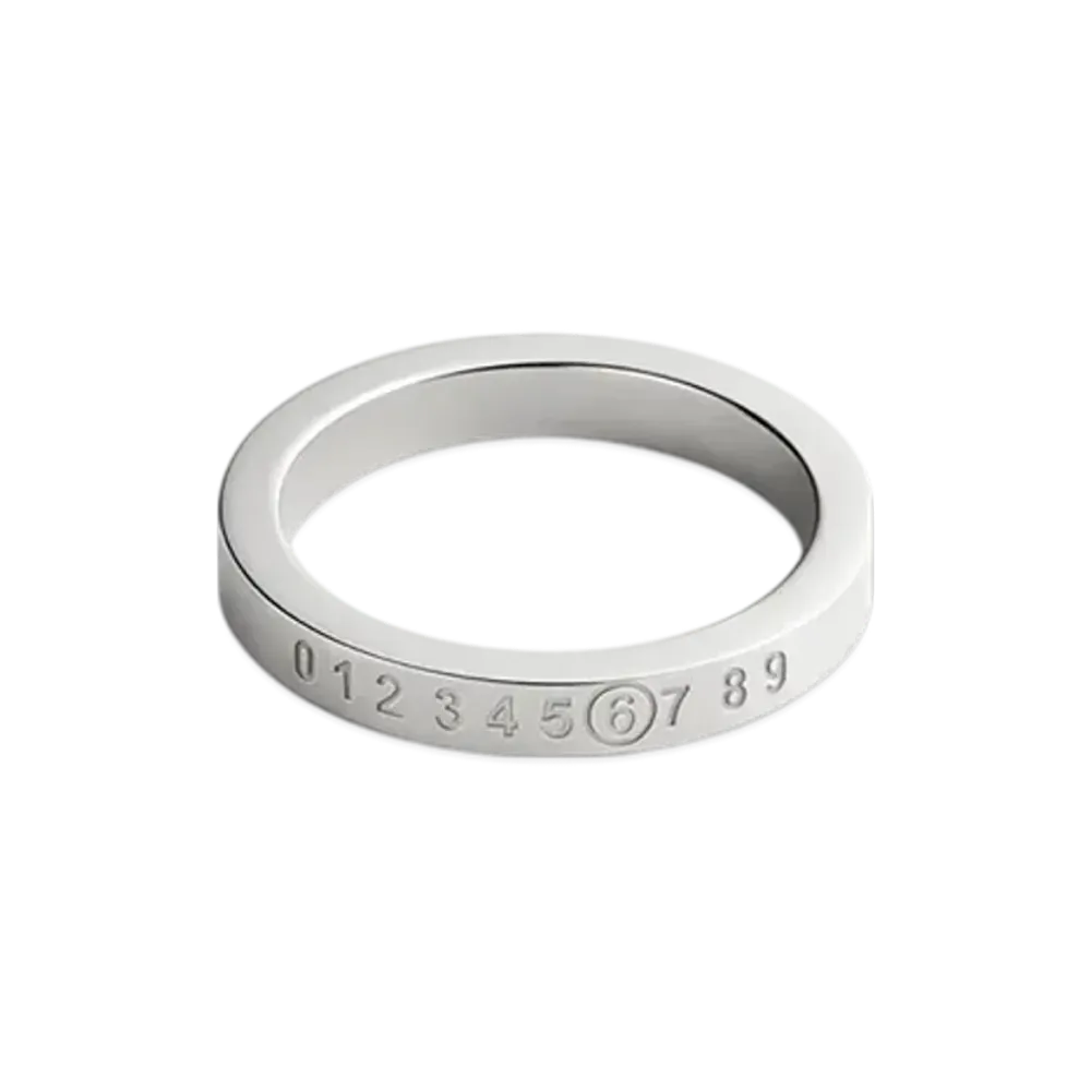 MM6 Maison Margiela Numeric Minimal Signature Ring "Silver"